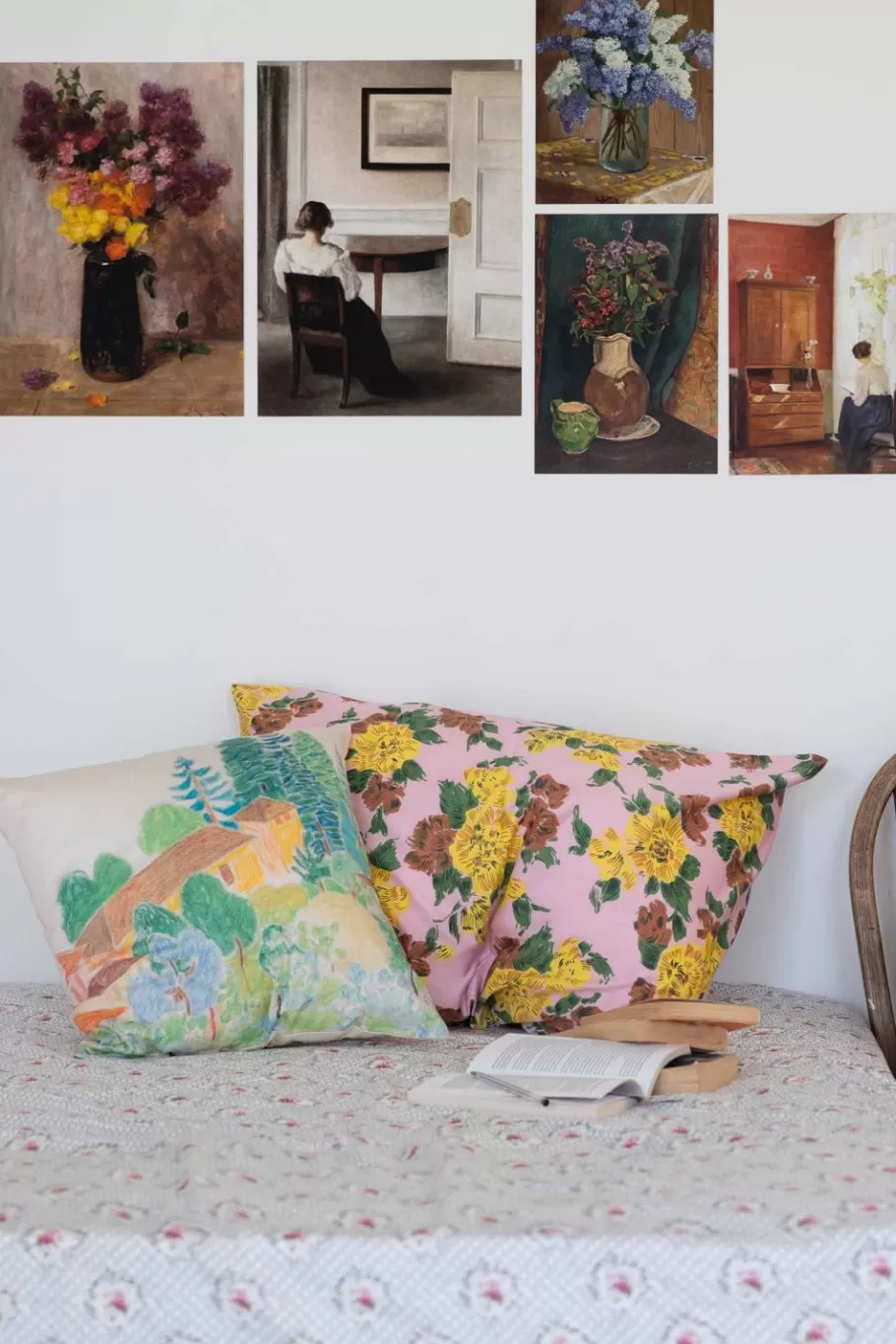 Women Lazybones Art Print Set - Reading Room