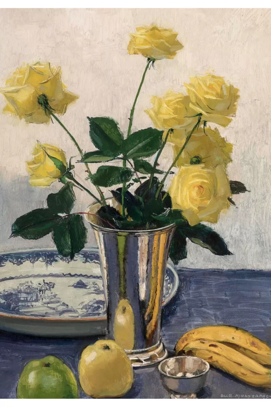 Women Lazybones Art Print Yellow Roses