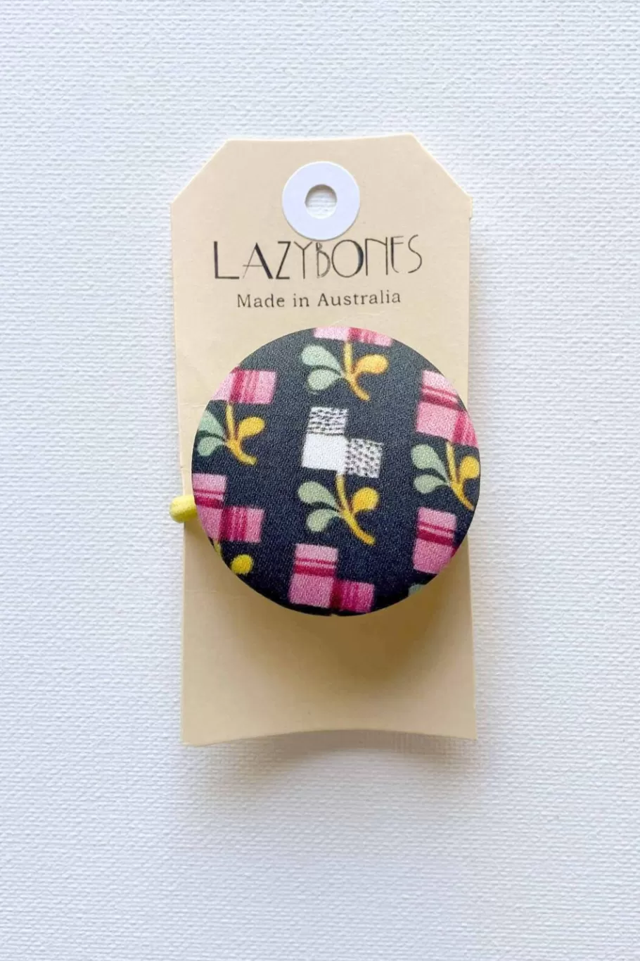 Women Lazybones Hair Button Painted Floral