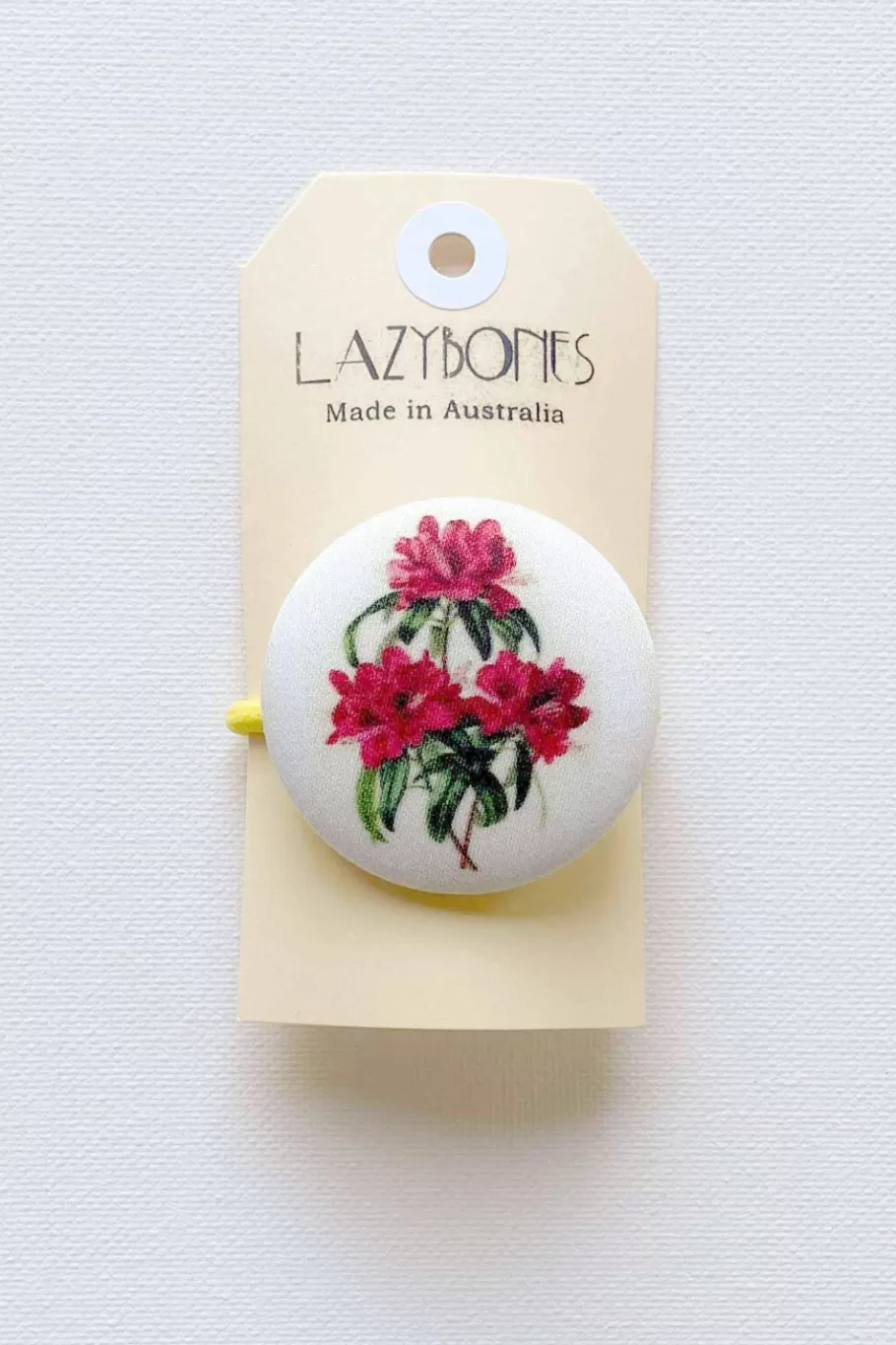 Women Lazybones Hair Button Rhododendron