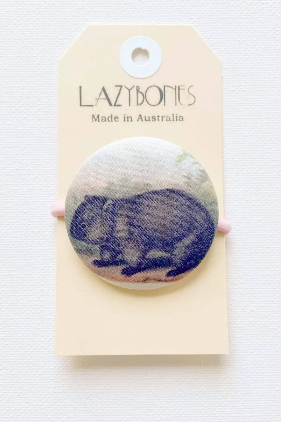 Women Lazybones Hair Button Wombat