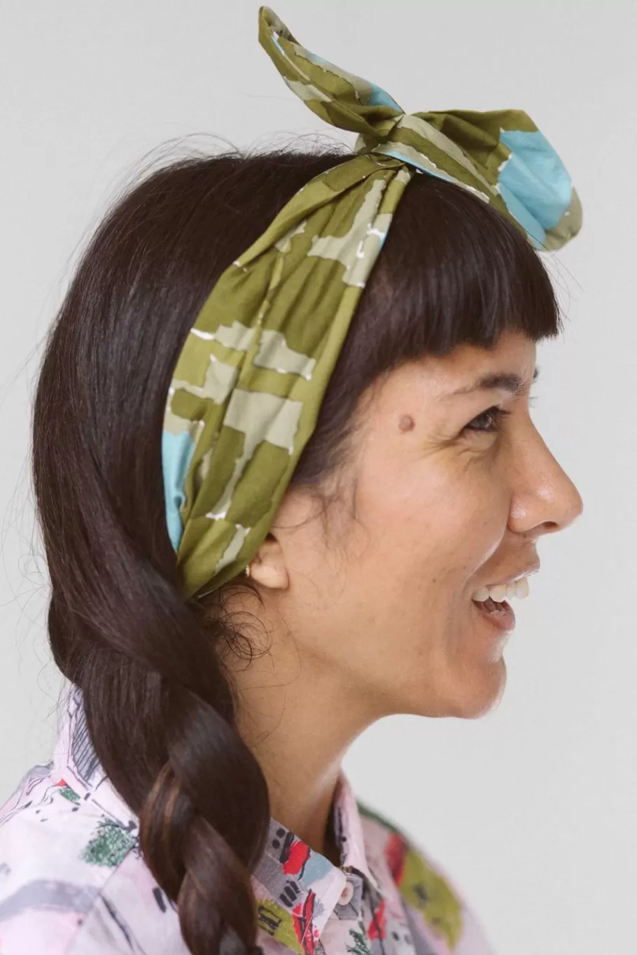 Women Lazybones Hair Wrap Wide Watercolour