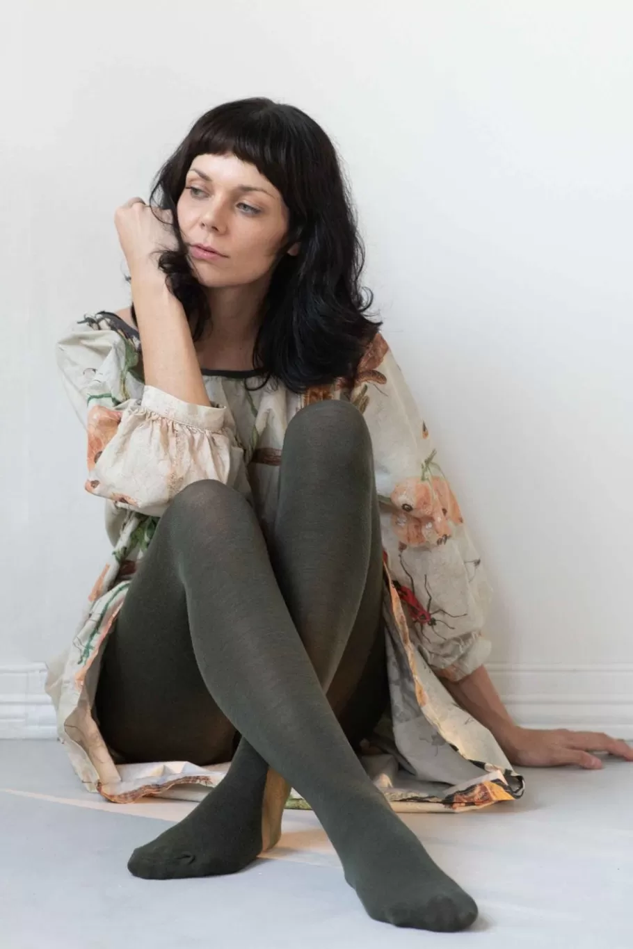 luxe_green_wool_tights_2.webp Women Lazybones Luxe Green Wool Tights