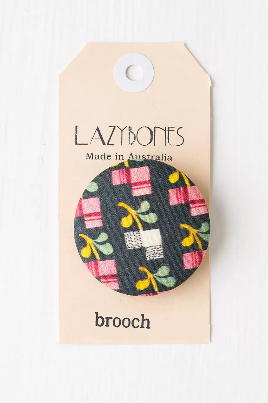Women Lazybones Painted Floral Brooch