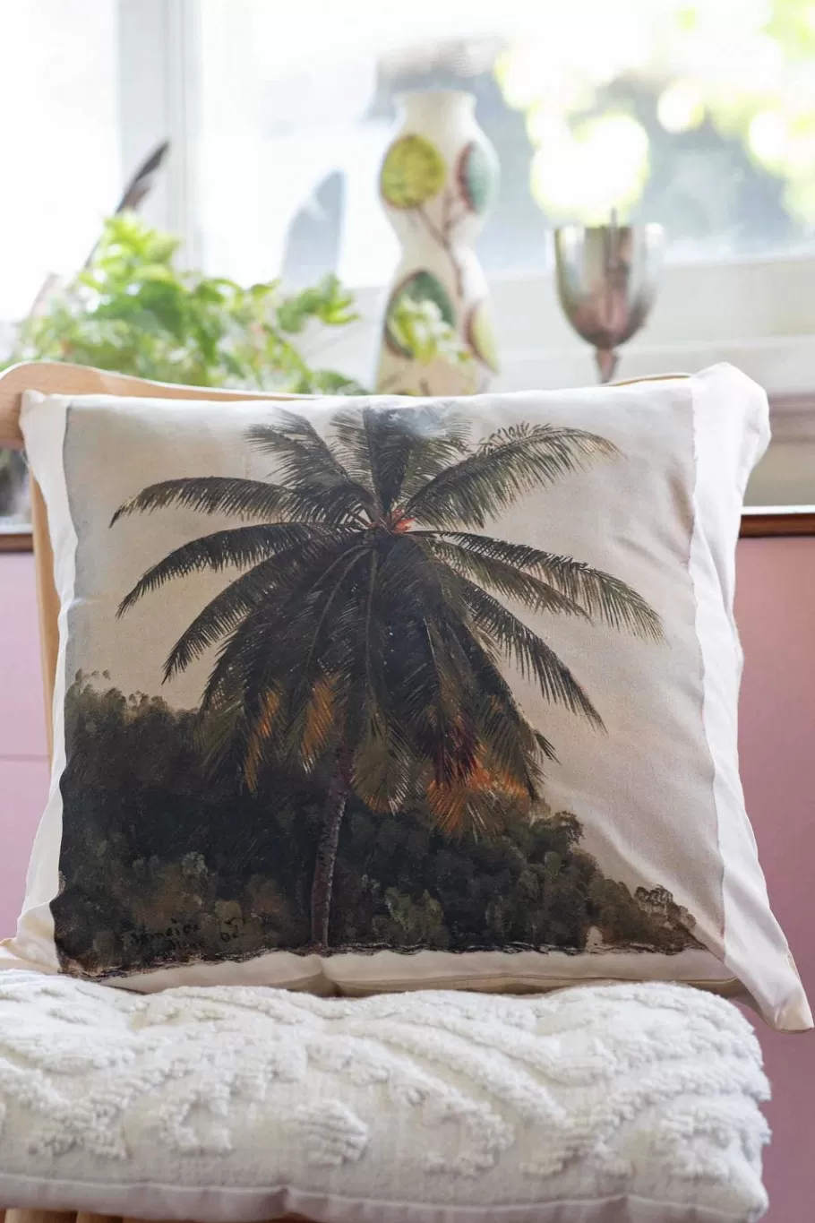 Women Lazybones Palm Trees Cushion Cover