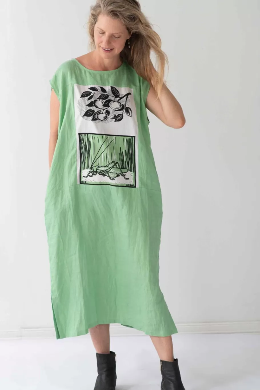 Women Lazybones Polly Dress Greengage