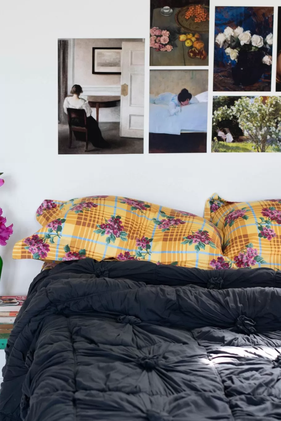 rosette_quilt_in_charcoal_organic_cotton_2.webp Women Lazybones Rosette Quilt In Charcoal *Organic Cotton