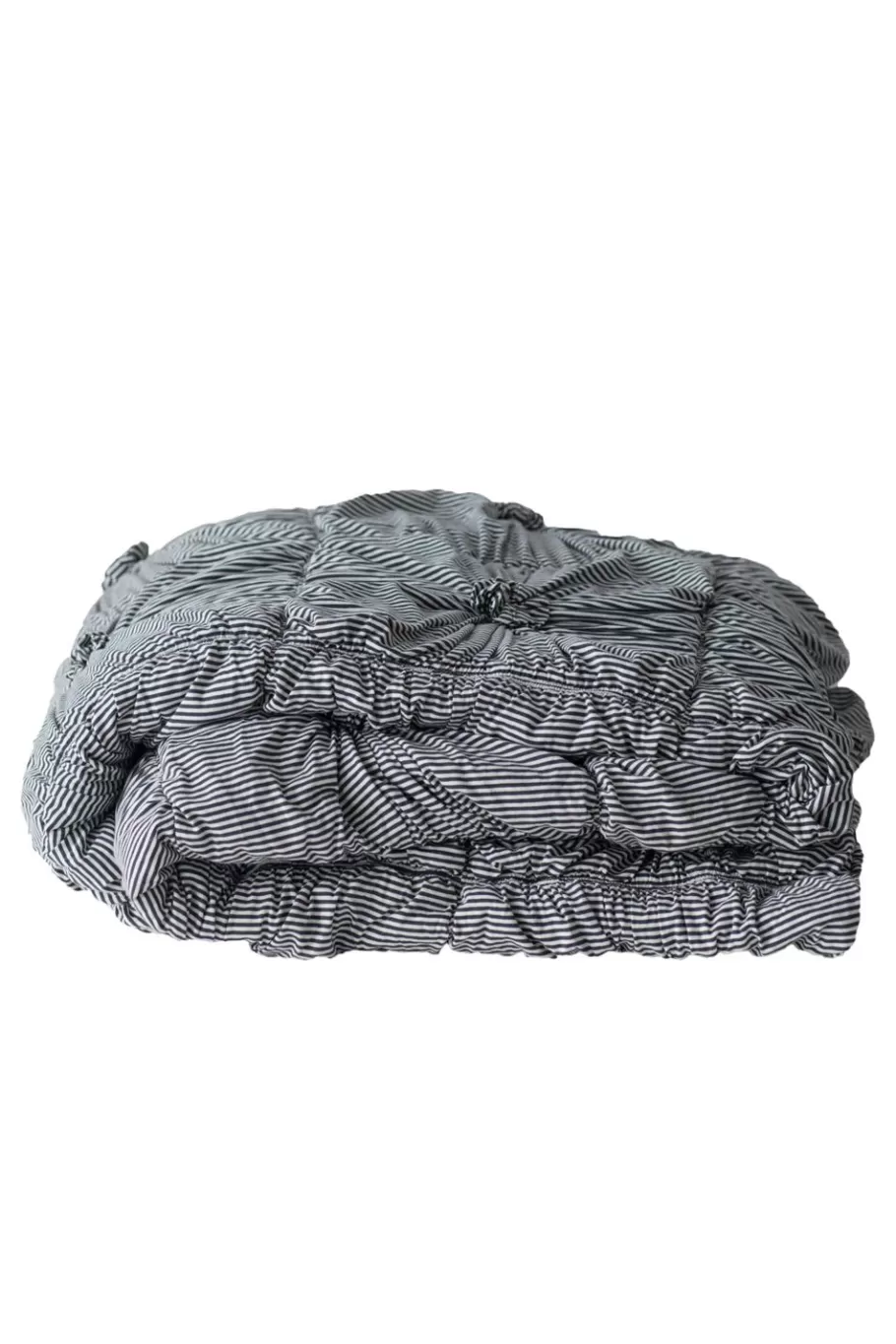 rosette_quilt_in_charcoal_stripe_organic_cotton_5.webp Women Lazybones Rosette Quilt In Charcoal Stripe *Organic Cotton