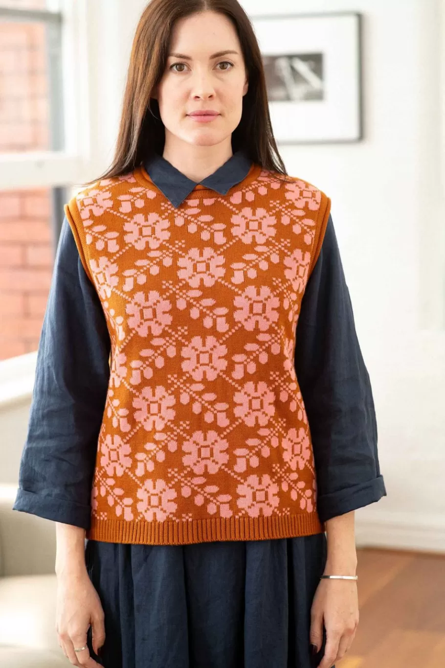 Women Lazybones Valerie Vest Floral *Organic Cotton